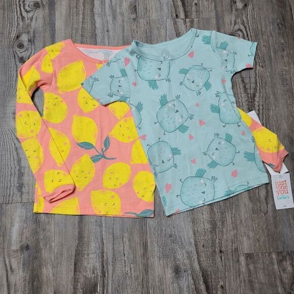Lemon Owl Pajama Tops Carters 4T - Picture 1 of 3